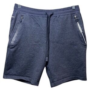 Michael Kors Knit Shorts Athletic Training Gym‎ Drawstring Pockets Size M Blue